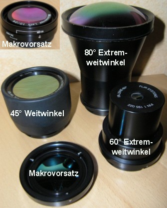 verschiedene Optiken für FLIR-Kameras (43 kByte)